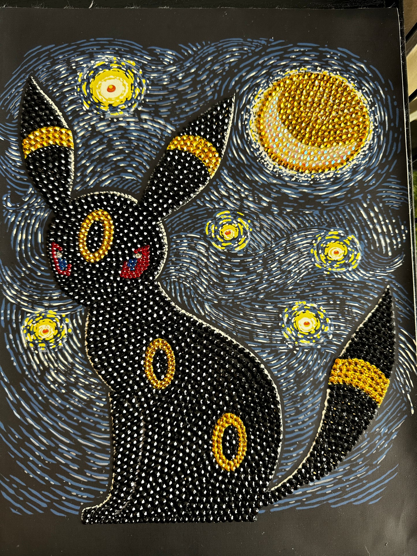 Rhinestoned Umbreon Canvas
